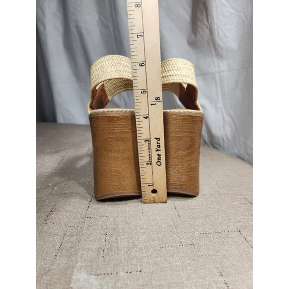 Lucky Brand Women's Size 7.5 M Delukah Ankle Strap Slingback Wedge Sandals (647 - Picture 9 of 11